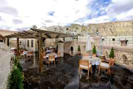 Cave honeymoon hotel campaign Cappadocia view